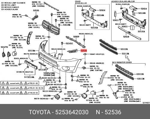 Кронштейн бампера TOYOTA RAV 4 (2006-2013)