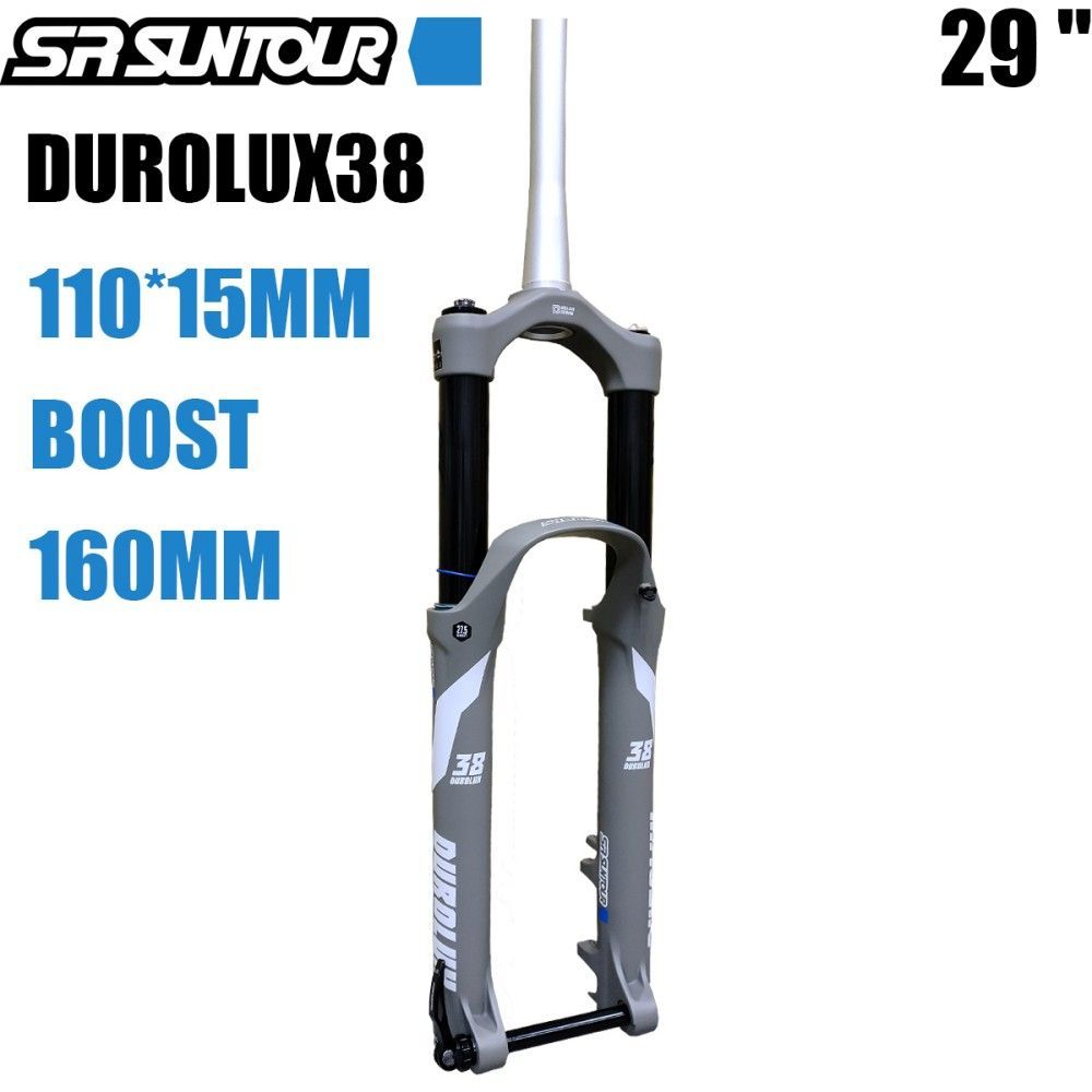 SR SUNTOUR DUROLUX38 EQ BOOST (15x110mm) R2C2 15QLC 29-дюймовый DH для внедорожных соревнований, передняя вилка для горного велосипеда Ход 160мм(серый)