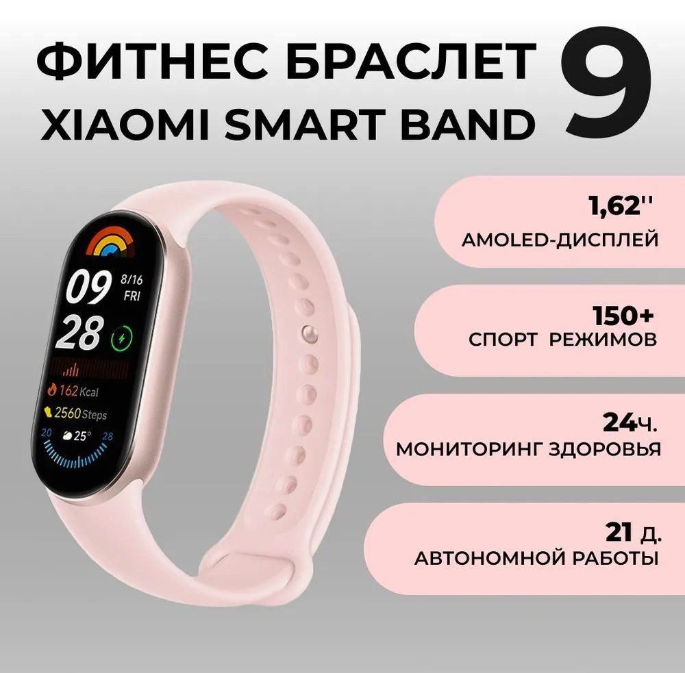 Mijia Фитнес-браслет band 9, розовый