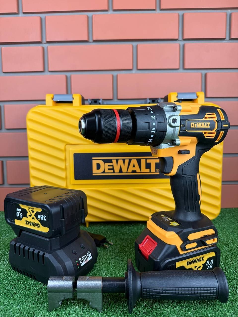 Дрель шуруповерт аккумуляторный ударный для ледобура DeWalt 36В 2 мощных АКБ в кейсе