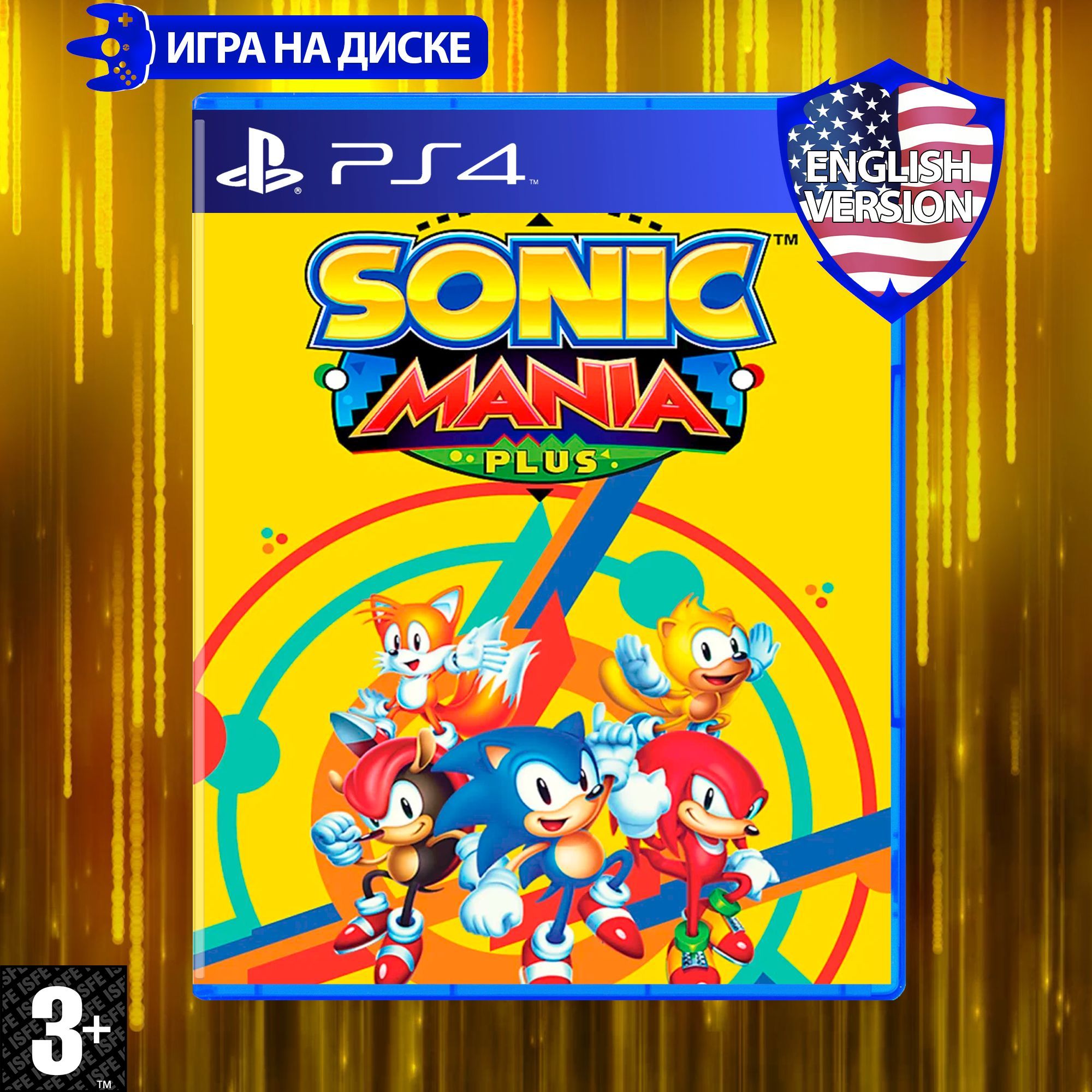 Игра Sonic Mania Plus (Соник) для PlayStation 4, Русская версия, Диск