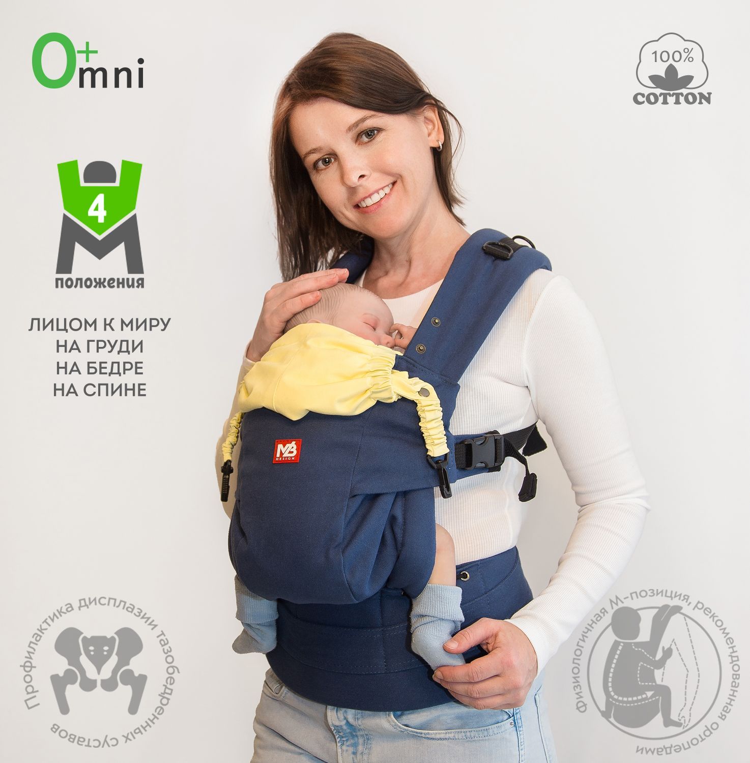 Эргорюкзак M-Baby с рождения omni 360. Омни 360