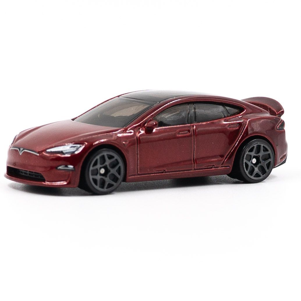 Hot Wheels Машинка Tesla Model S Plaid Red Машинки Хот Вилс Кейс A 2025 в ЗАЩИТНОМ КЕЙСЕ