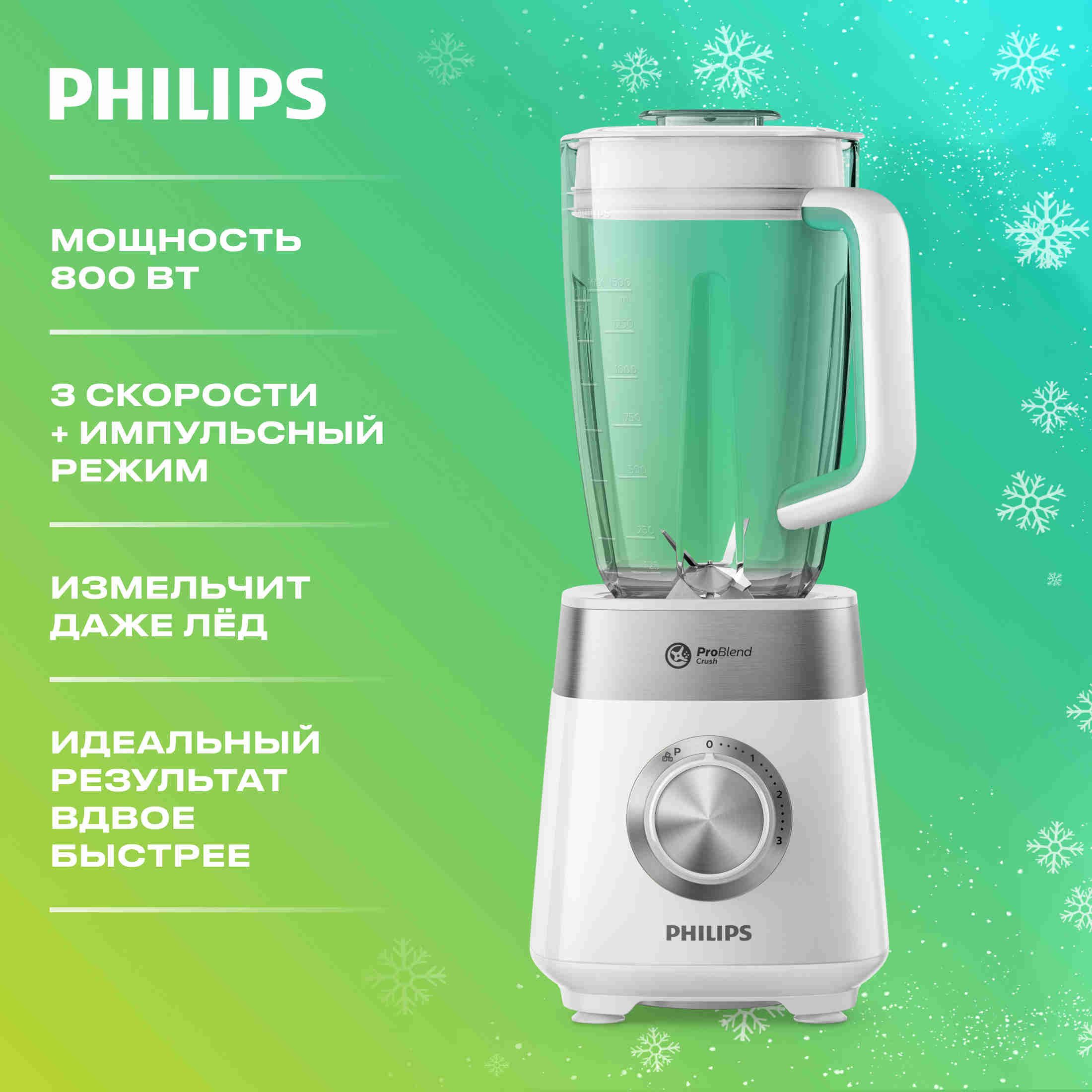 Philips Стационарный блендер HR2224/00, белый. Уцененный товар