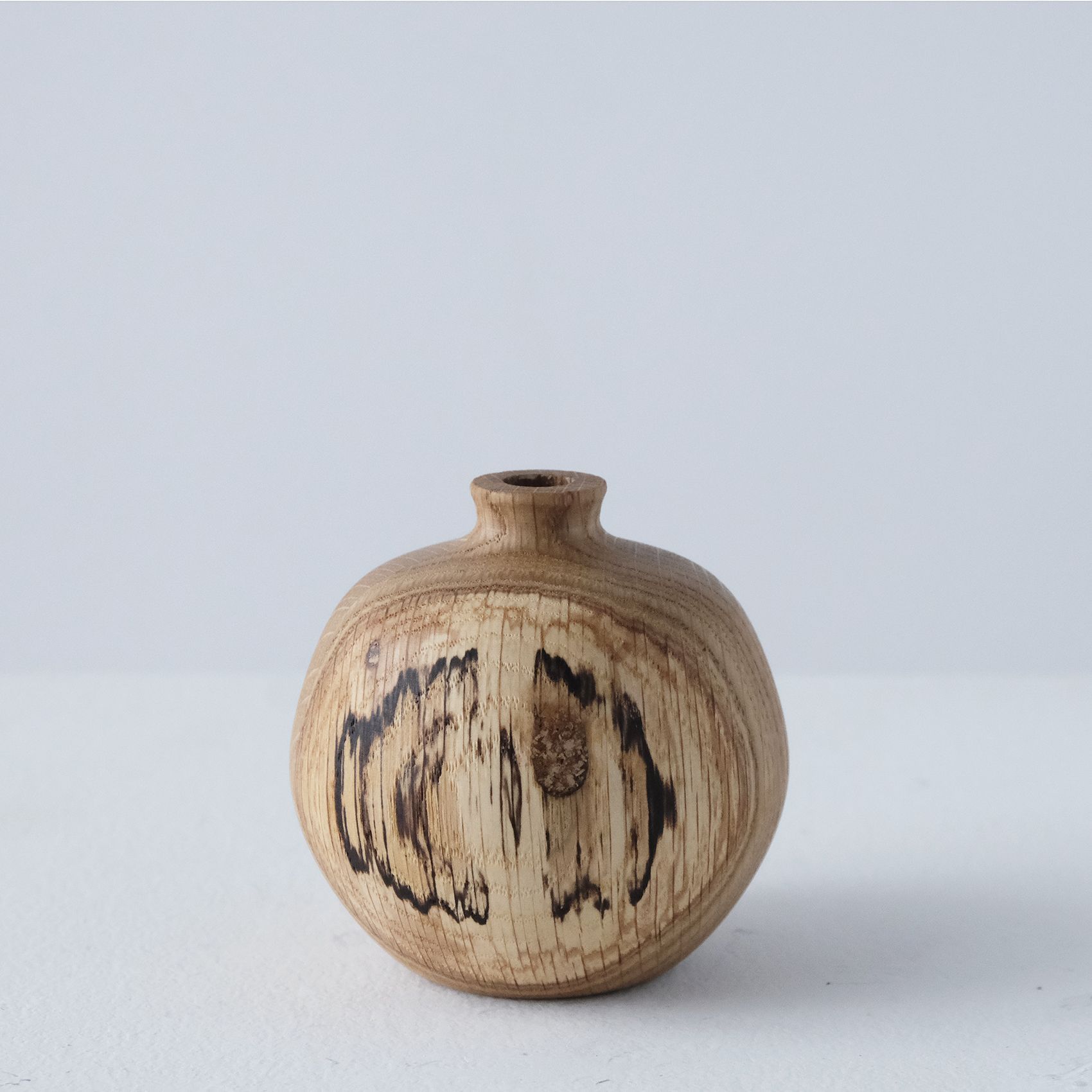 Ваза интерьерная "Wood mini apple" (native), высота 8 см