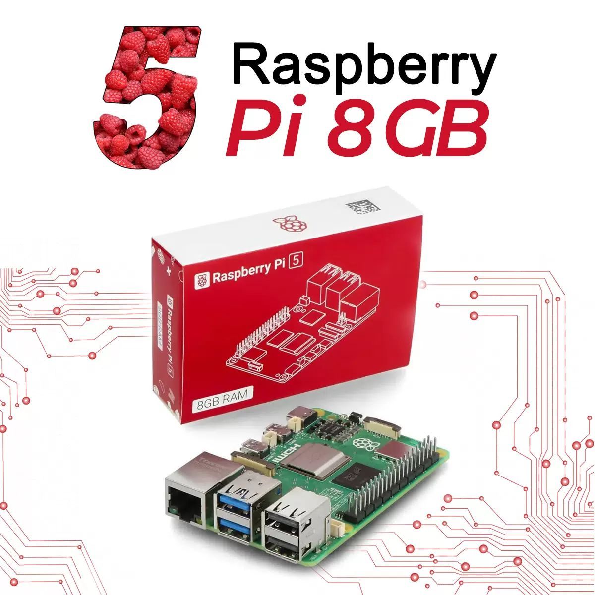 Микрокомпьютер Raspberry Pi 5 8GB