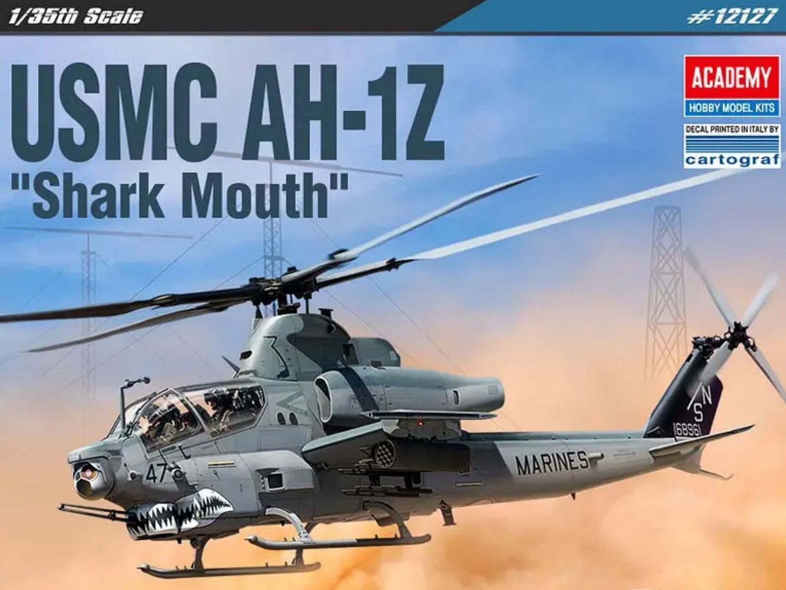 Academy121271/35ПластиковаямодельсамолетаUSMCAH-1ZSharkMouth