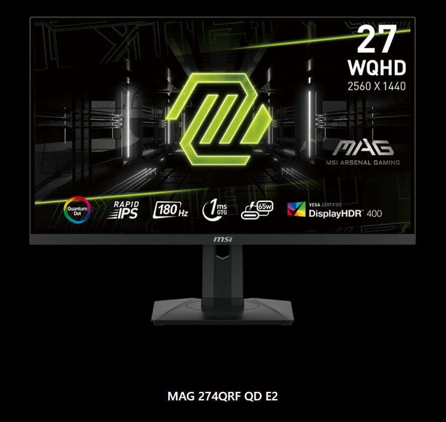 27"МониторMAG274QRFQDE2,черно-серый