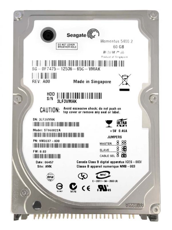 Seagate60ГБВнутреннийжесткийдиск(ST960822A)