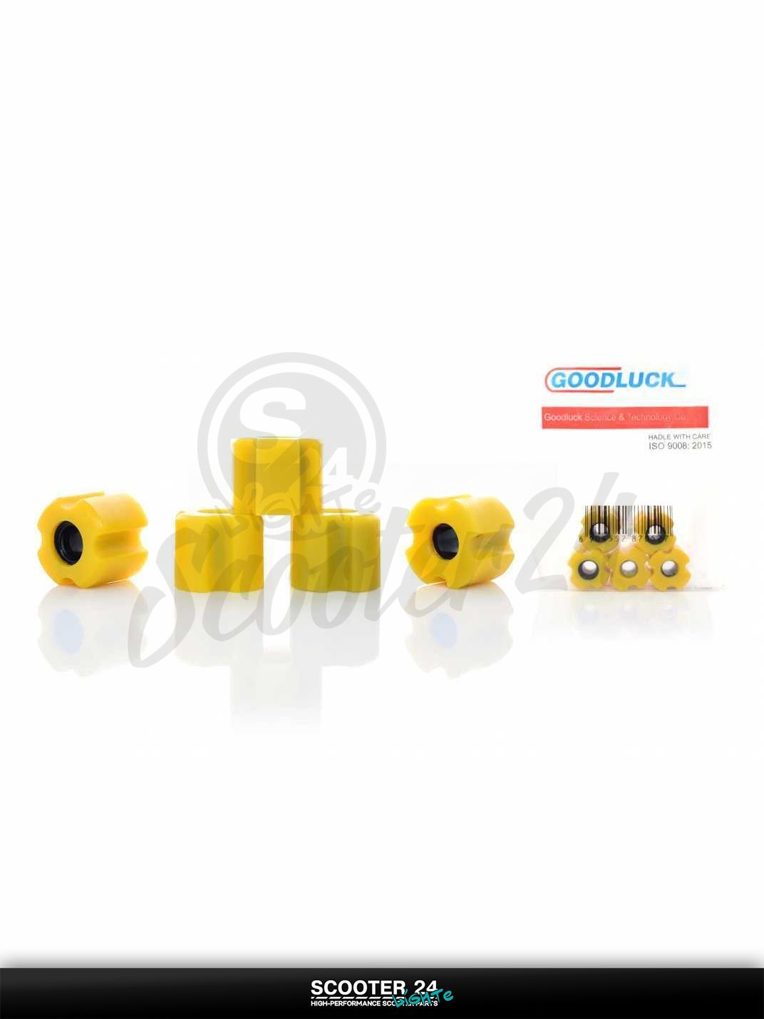 Втулки скольжения штанги косы к-кт 25.5-8mm 5шт авиакомпозит+силикон желтые