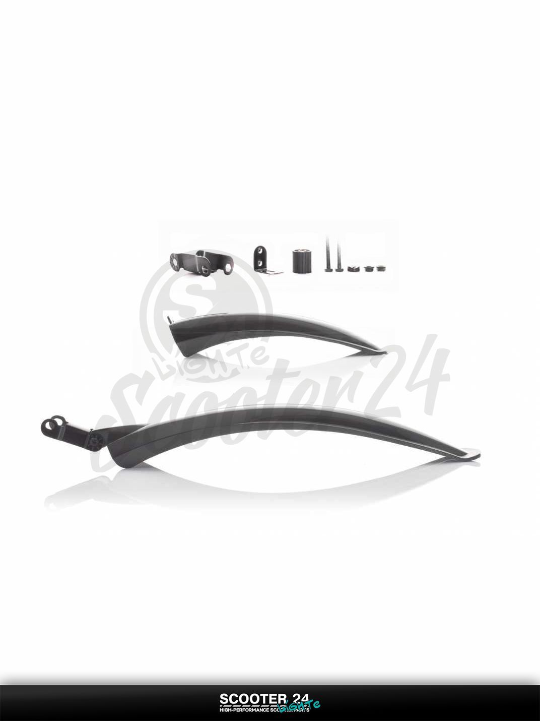 Крылья брызговики для велосипедов пластмасс, черные универсальные