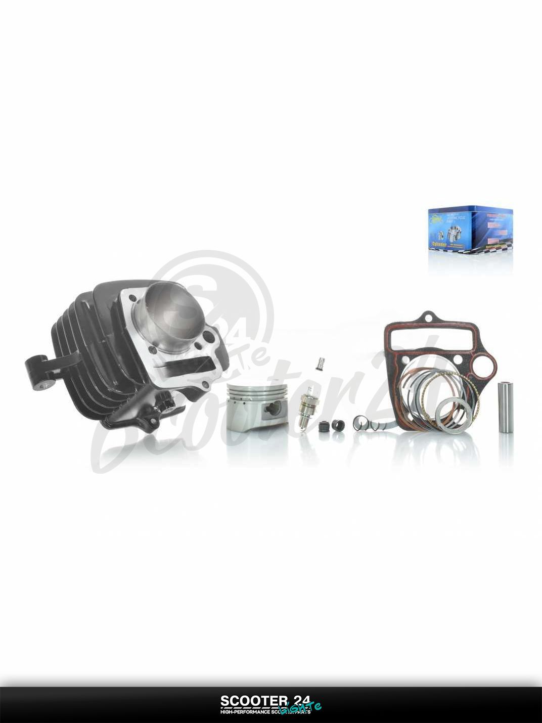 Поршневая группа (ЦПГ) на скутер Delta 125 / TTR 125 D54 p13 h78, алюминий, ухо #PRO "LIPAI" (черная) Ирбис ТТР