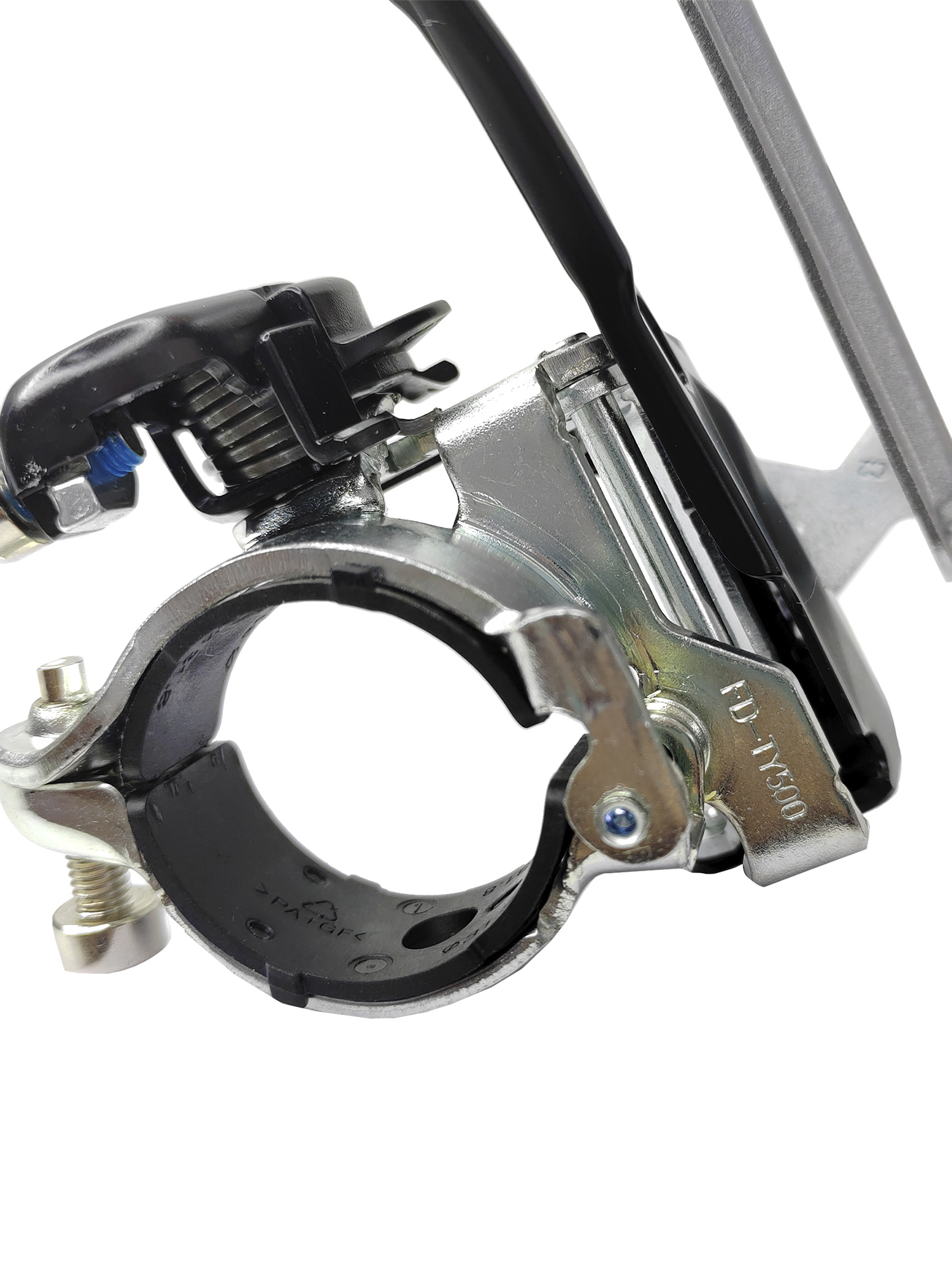 Shimano Переключатель скоростей для велосипеда передний FD-TY500, универсальная тяга, хомут 31.8 мм, макс звезда 42Т, серебристый — Товары для велоспорта — фото 6
