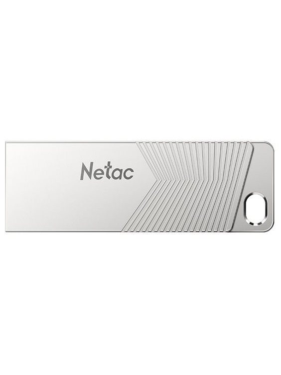 Netac32ГБUSB-флеш-накопительUM1(NT03UM1N-032G-32PN),USB3.2,до160Мб/сек,Металл,серебристый