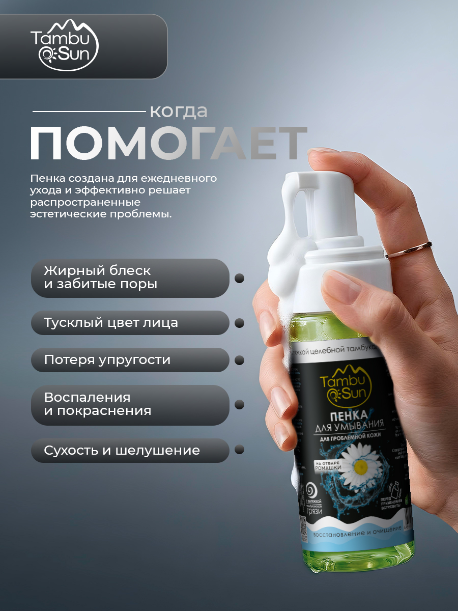 Пенка для умывания лица увлажняющая для проблемной кожи