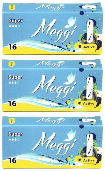 Meggi Тампоны SUPER ACTIVE 3 капли, 3 шт - купить с доставкой по ...
