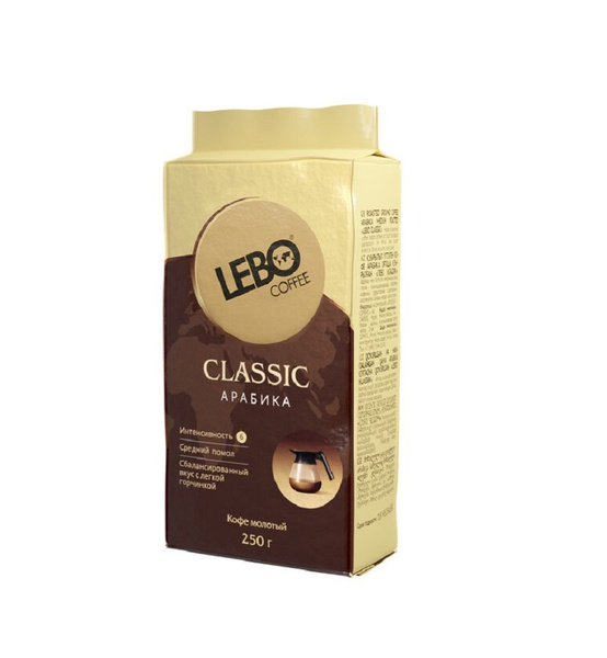 Кофе молотый Лебо Classic Арабика, средней обжарки, 250 г - купить с ...