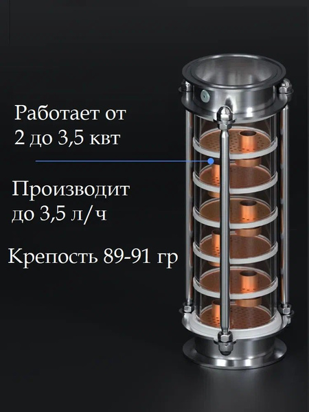 Колпачковая тарельчатая колонна медная 3 дюйма 6 этажей - купить с ...
