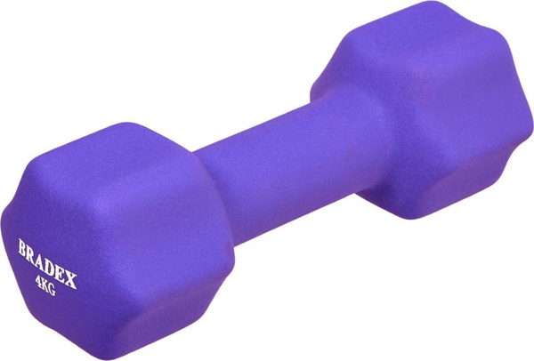 Гантели Bradex SF 0544, 1 шт. по 4 кг, фиолетовый - купить по выгодным ...