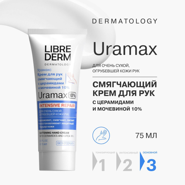 LIBREDERM URAMAX / Урамакс смягчающий крем для рук с церамидами и ...