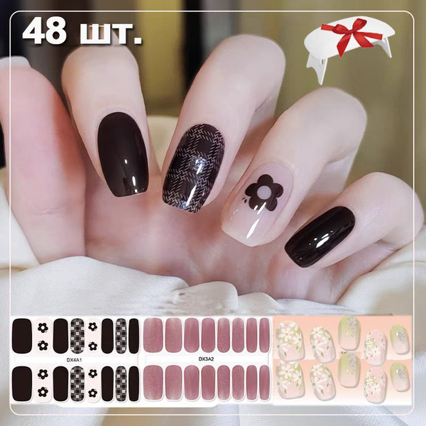 Гелевые ногти, наклейки, стикеры для маникюра,48 шт. - купить с ...