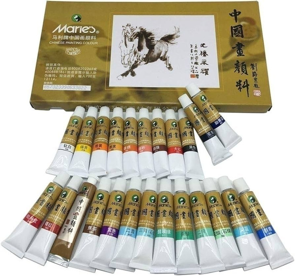 Тушь китайская жидкая Marie s "Chinese Painting set" 24 цвета в ...