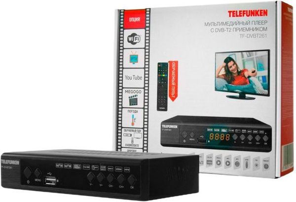 ТВ-ресивер Telefunken TF-DVBT261, черный купить по выгодной цене в ...