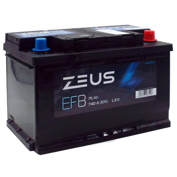 Аккумулятор автомобильный Zeus 75 - 6СТ АПЗ EFB о.п. L3 (c) купить по ...