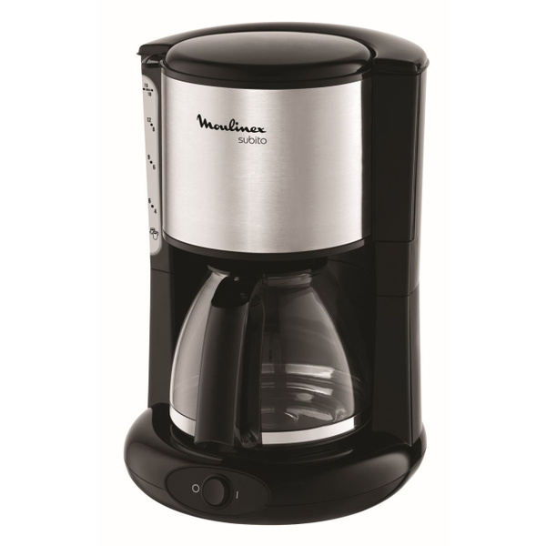 Moulinex Кофеварка капельная Subito FG360830, черный, серебристый ...