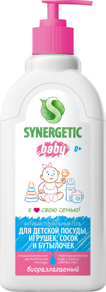 Средство для мыться посуды, сосок, игрушек SYNERGETIC, биоразлагаемое ...
