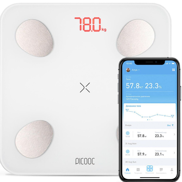 Picooc Напольные весы Mini Lite White купить на OZON по низкой цене ...