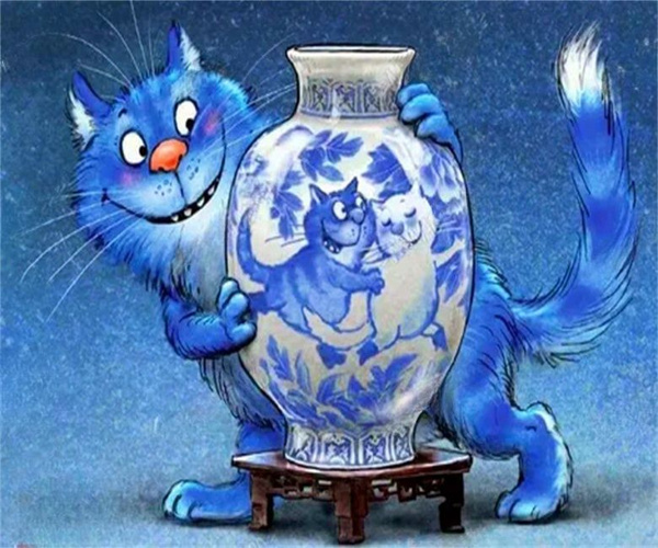 Алмазная мозаика Вышивка Живопись Картина стразами "Рины Зенюк Синие ...