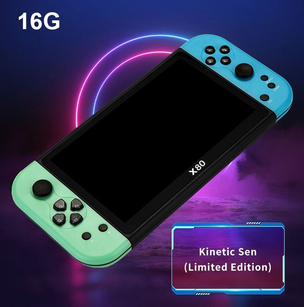 Портативная портативная игровая консоль X80 с большим встроенным ...