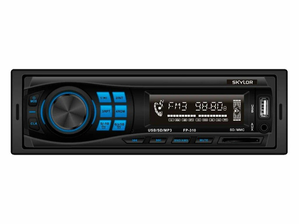 Магнитола SKYLOR FP-310 4x45.MP3.USB.AUX black/blue - купить в интернет ...