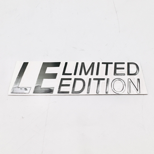 Шильдик (наклейка) металл LE Limited Edition цвет хром на автомобиль ...