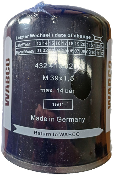 Характеристики WABCO Фильтр осушителя, арт. 4324100202, 14 шт ...