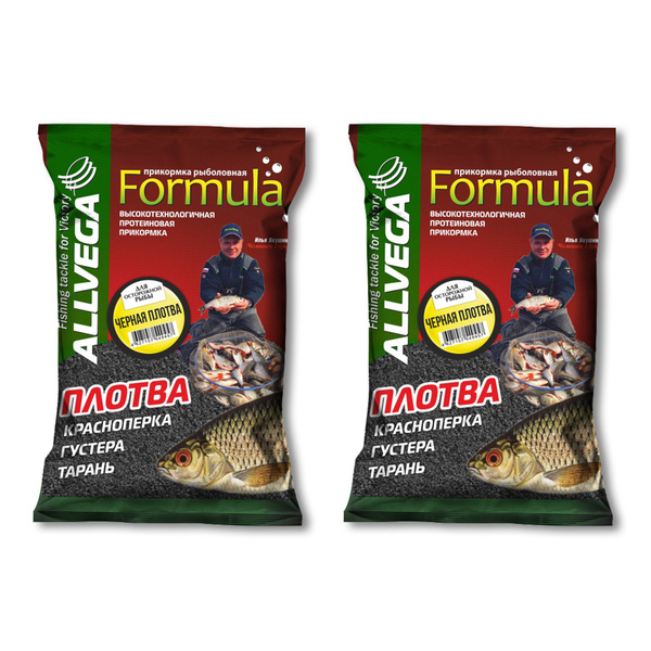 Прикормка для рыбалки ALLVEGA "Formula Black Gardon" 0,9кг (ЧЕРНАЯ ...