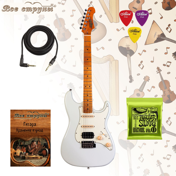 Электрогитара Jet JS-400 OW Stratocaster со струнами Ernie Ball и ...