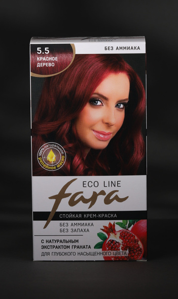 Краска для волос красное дерево FARA Eco Line тон 5.5 100 мл - купить с ...