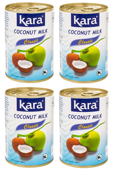 Кокосовое молоко Kara 17% жирности 400мл ж/б (Набор из 4шт) - купить с ...