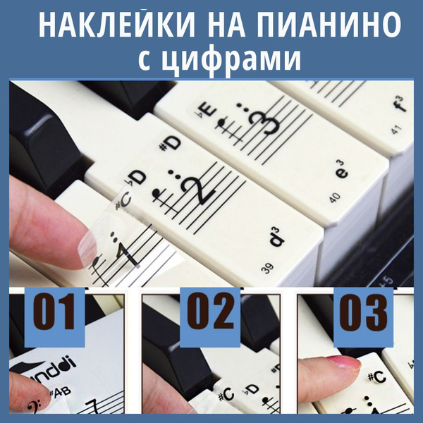 Наклейки на клавиши пианино (фортепиано) - купить с доставкой по ...