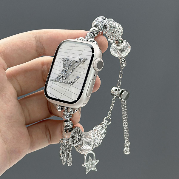 APPLE WATCH Band For Women Screen Protector Custodia Protettiva In Cristallo Di Diamante Con Cinturino In Metallo Per Iwatch Series 1 2 3 4 5 6 7 Oro Rosa 42mm - Foto 10