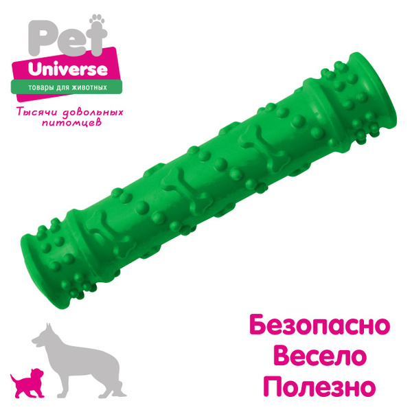 Игрушка для собак Pet Universe Грызак палка кусалка со звуком с ...