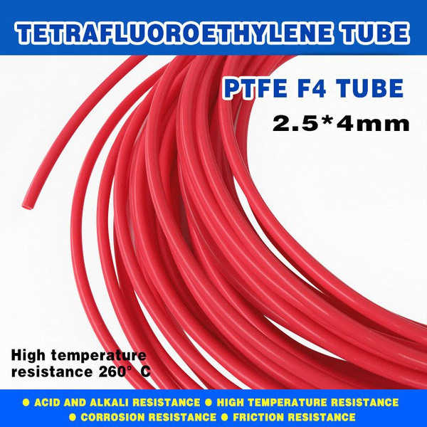 2.5x4 5M Тефлоновая трубка Красная трубка PTFE - купить по низкой цене ...