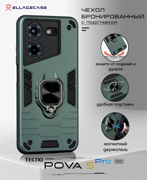 Чехол на Tecno Pova 5 Pro 5G (Техно Пова 5 Про) ELLAGECASE-VOLT с ...