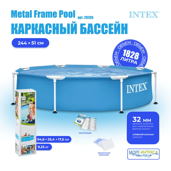 Бассейн Каркасный Intex целевая аудитория: Детская, Взрослая - купить ...