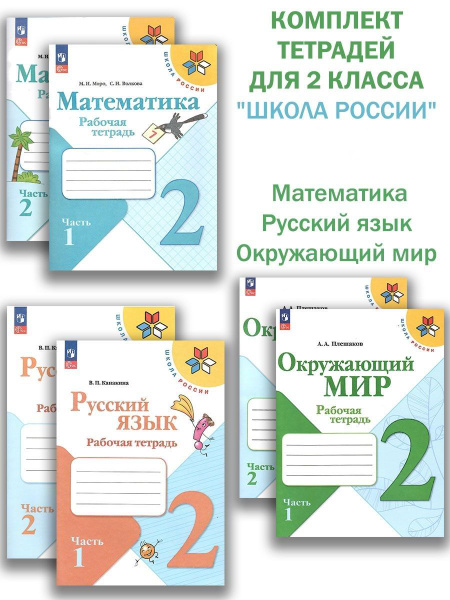 Рабочие тетради "Школа России" 2 класс НОВЫЙ ФГОС Комплект | Канакина ...