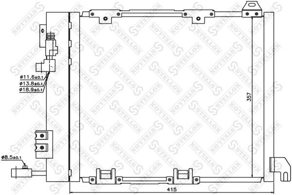 Радиатор кондиционера Opel Astra G 1.7TD 98- STELLOX 10-45058-SX ...