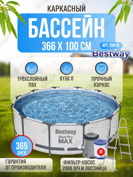 Бассейн Каркасный 366x Bestway целевая аудитория: Взрослая - купить по ...