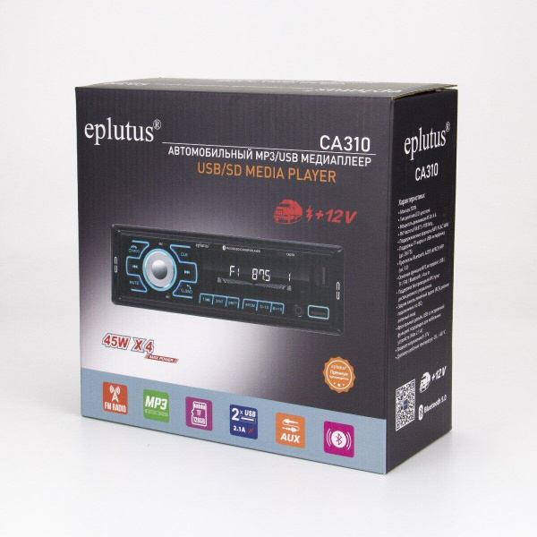 Автомагнитола Eplutus CA310, FM SD/USB РЕСИВЕР С BLUETOOTH 5.01 DIN ...